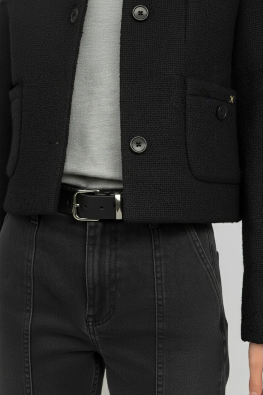 Lou Lou giacca cropped donna in bouclé misto lana - Image 2