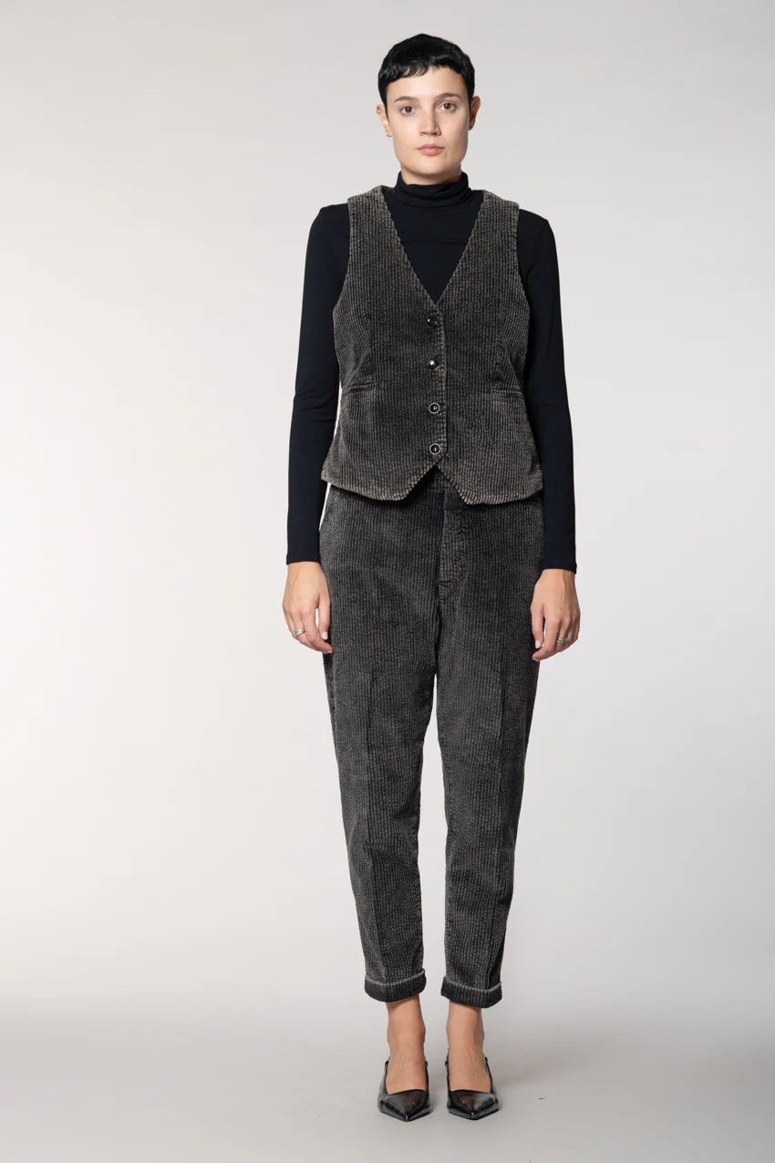 Malibu Jogger City pantaloni chino donna in velluto a coste relaxed fit - Image 6