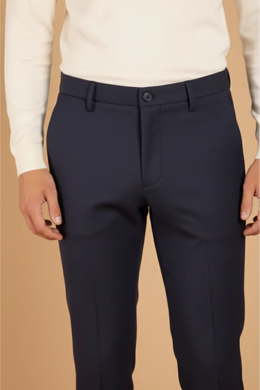 Milano Jog pantalone chino uomo in jersey stretch extra slim fit - Image 2