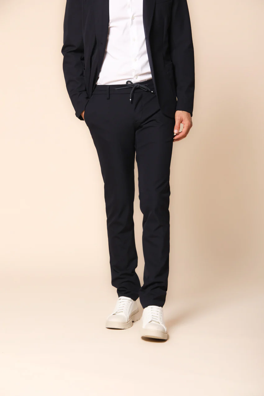 Milano Jogger pantalone chino uomo in jersey tecnico extra slim fit
