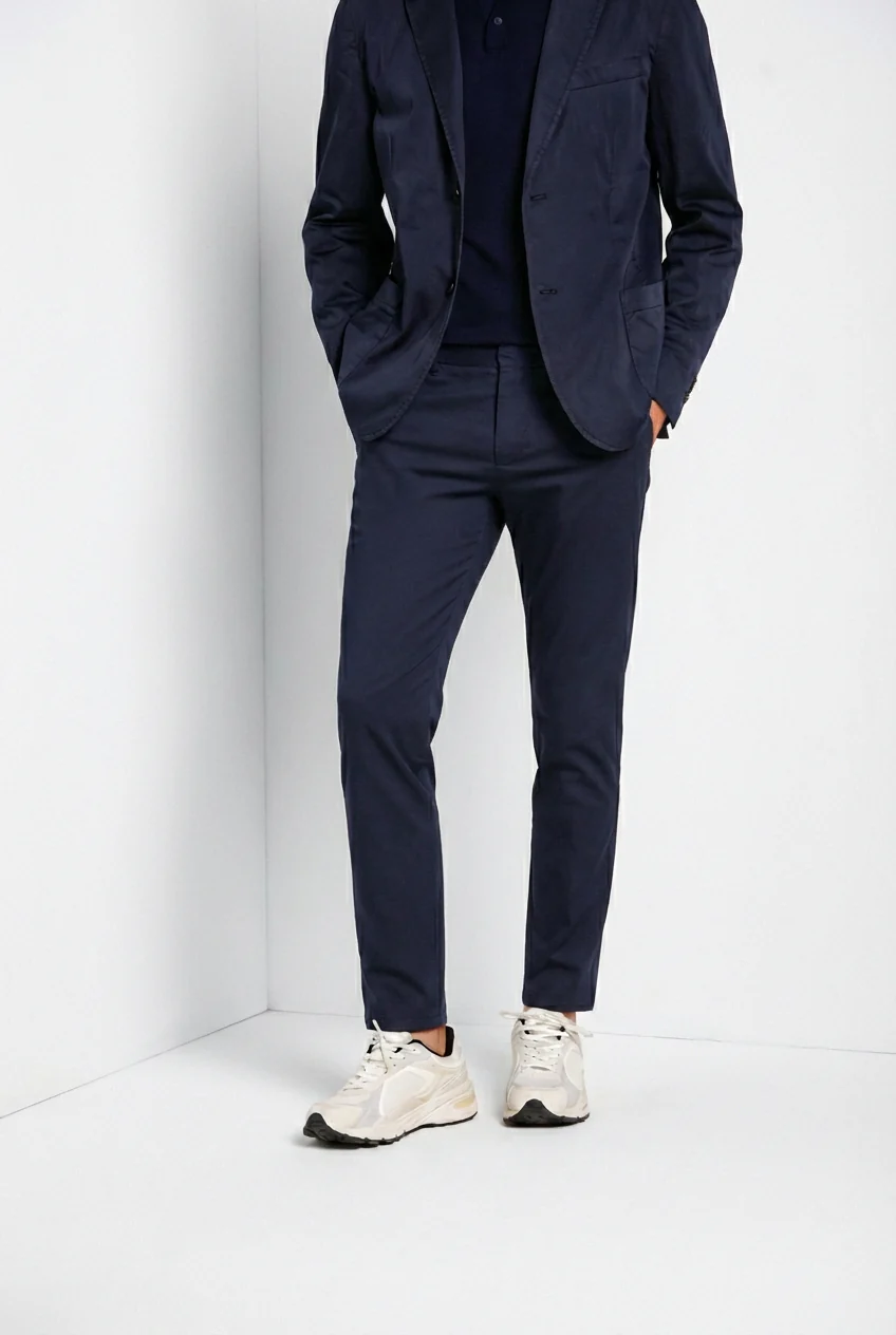 Milano Jogger Travel pantalone chino uomo in raso tecnico travel stretch extra slim fit - Image 5