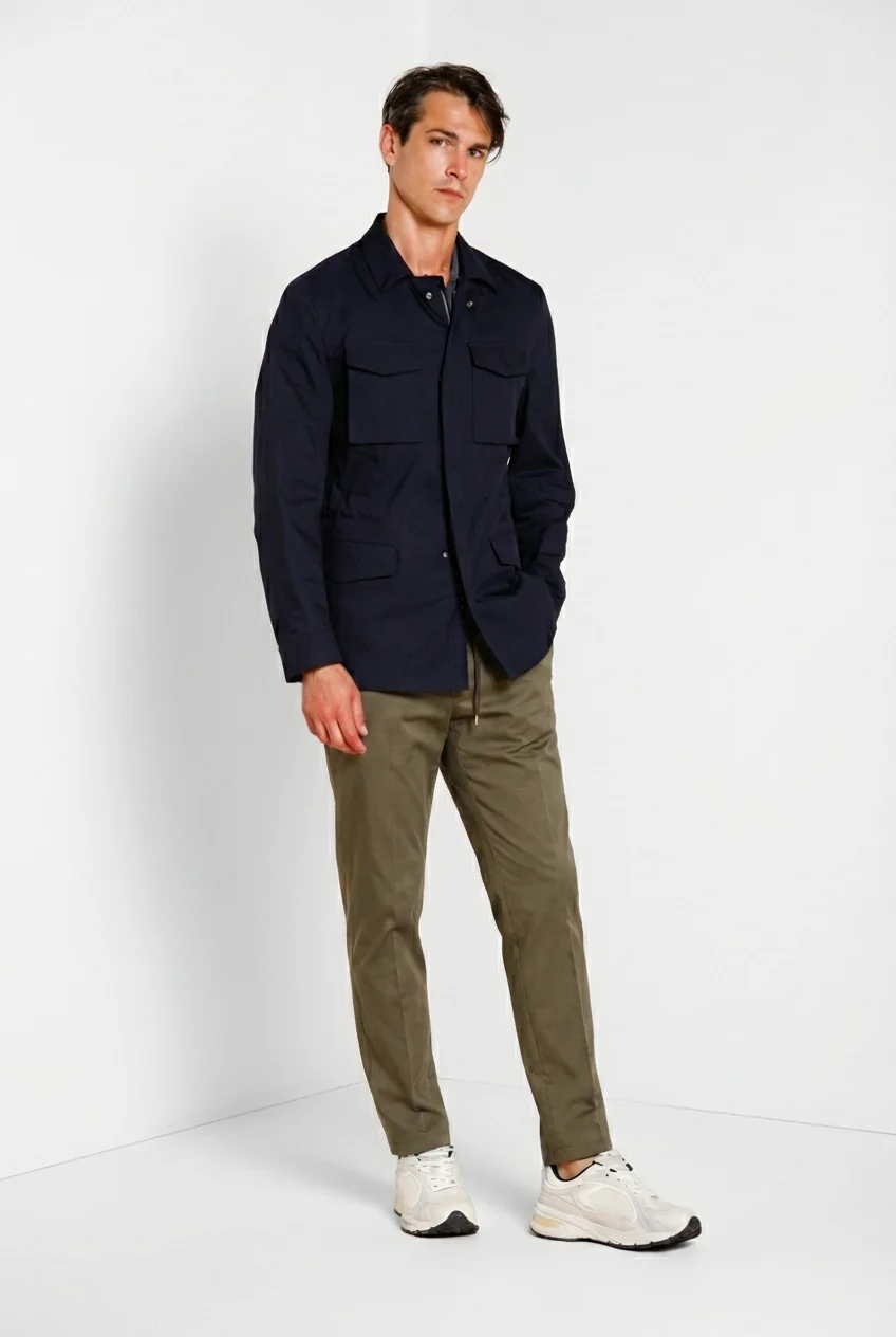 Milano Jogger Travel pantalone chino uomo in raso tecnico travel stretch extra slim fit - Image 5