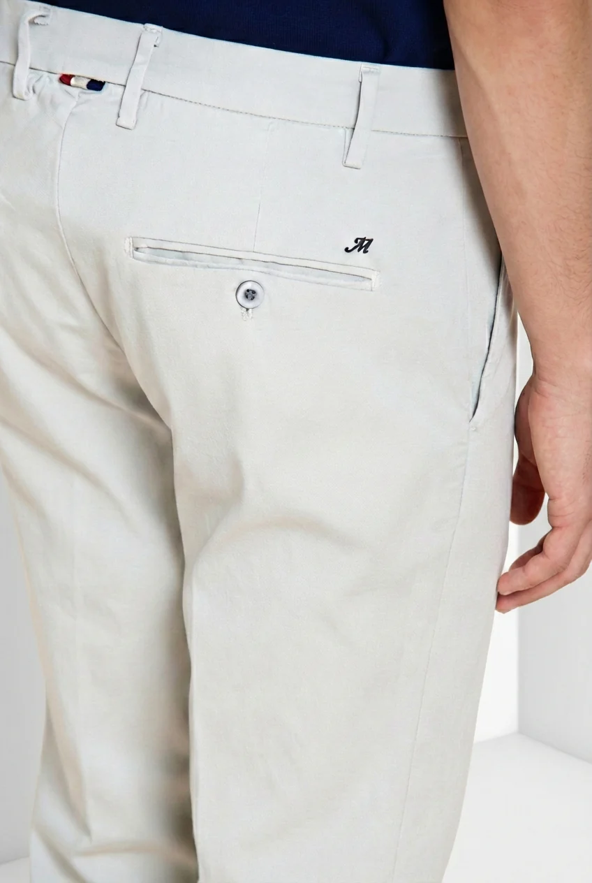 Milano pantalone chino uomo in gabardina stretch extra slim fit ① - Image 5