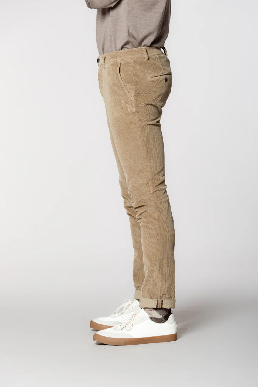 Milano pantalone chino uomo in velluto 500 righe extra slim fit - Image 4