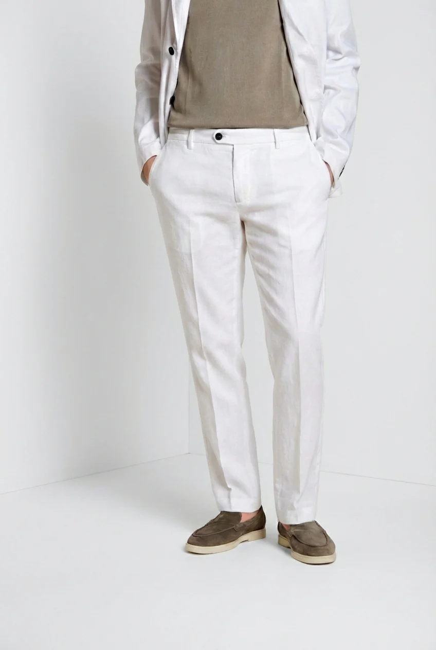 New York Cambridge pantalone chino uomo in twill regular fit