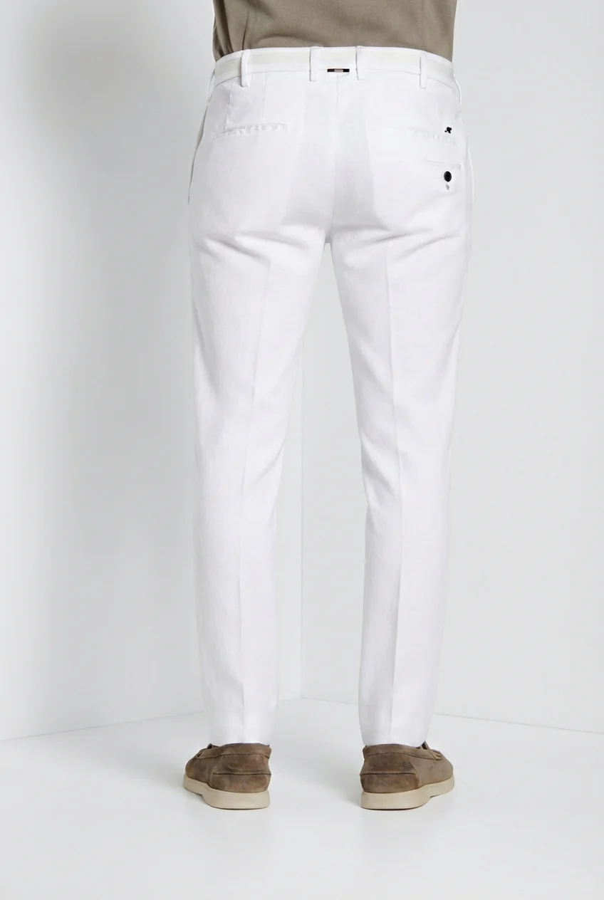 New York Cambridge pantalone chino uomo in twill regular fit - Image 4
