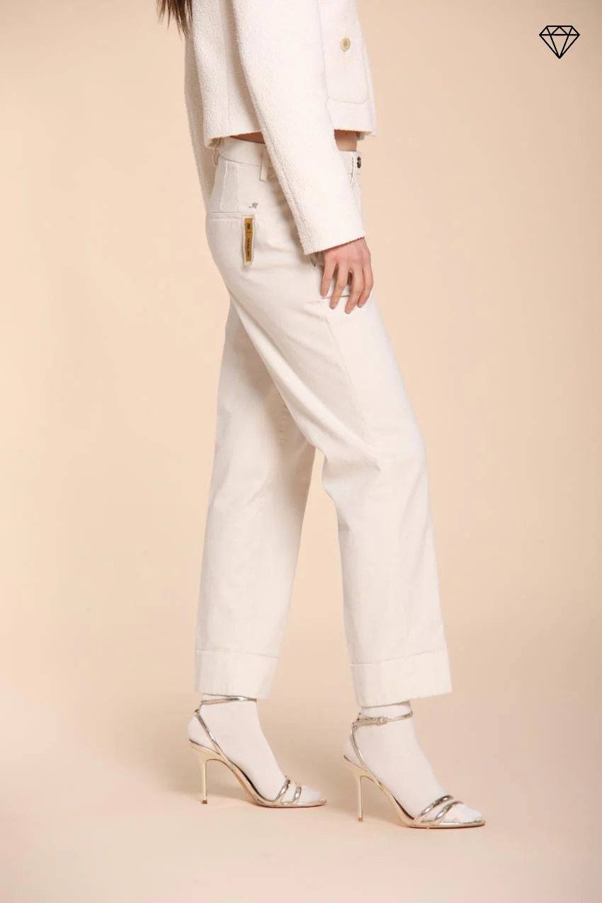New York Carrot pantalone chino donna in cotone lana carrot fit ① - Image 3