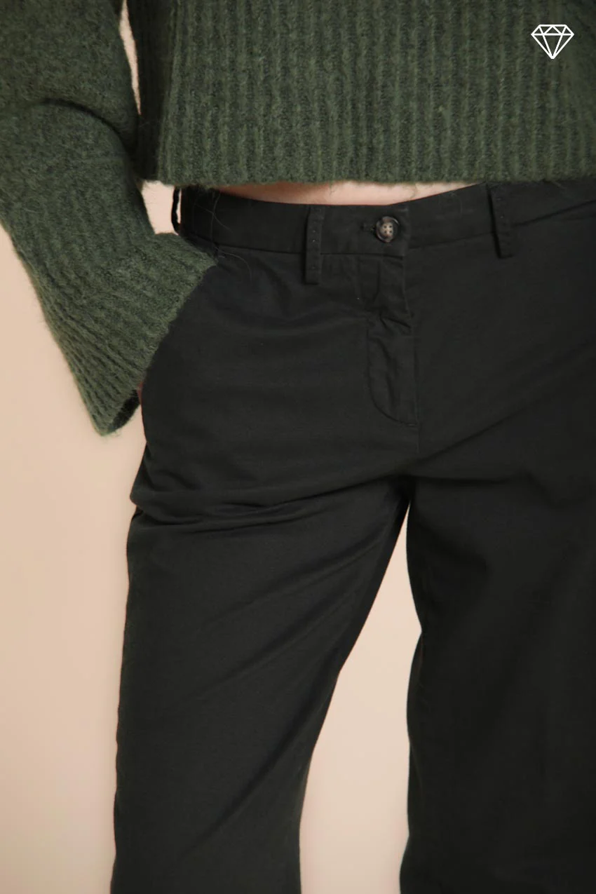 New York Carrot pantalone chino donna in cotone lana carrot fit ① - Image 2