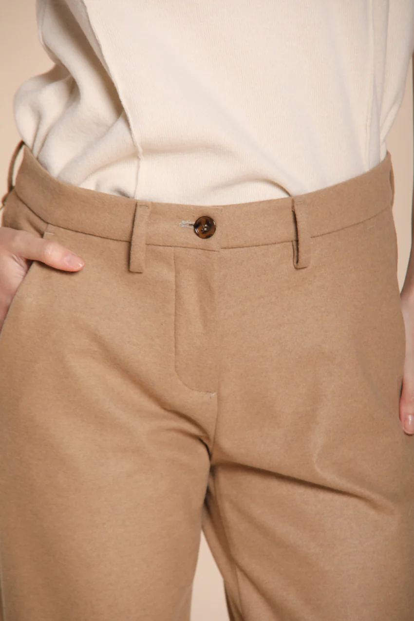 New York Carrot pantalone chino donna in jersey flanella carrot fit - Image 2