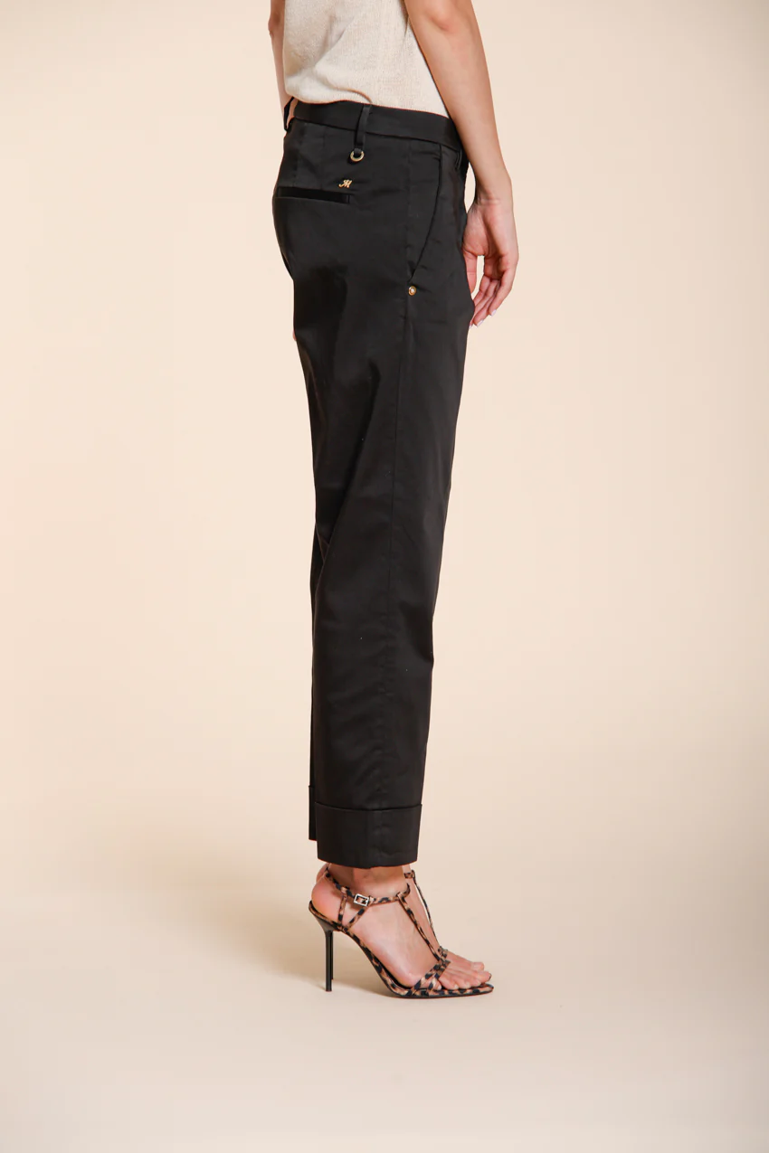 New York Carrot pantalone chino donna in raso stretch carrot fit ① - Image 3