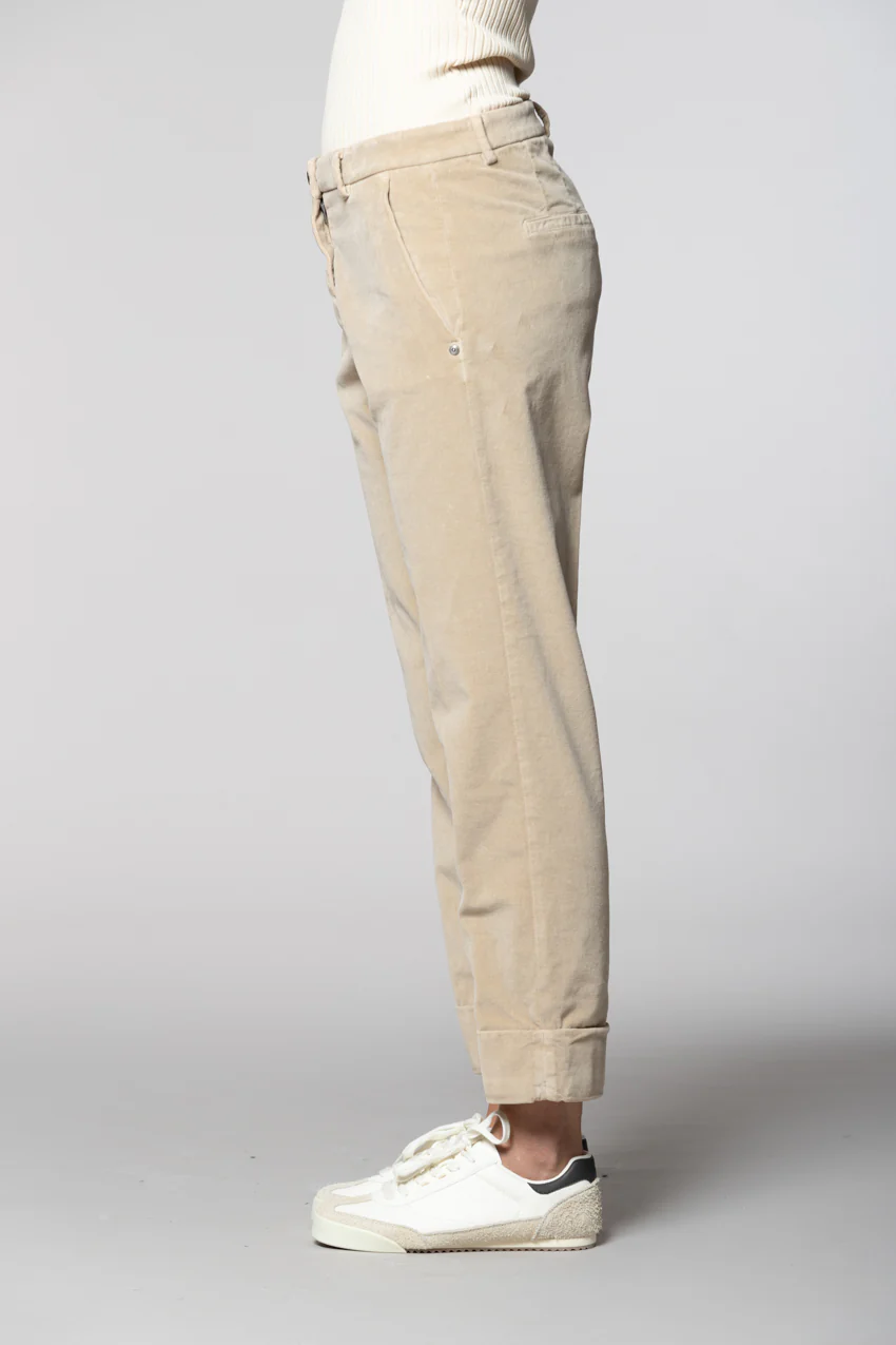 New York Carrot pantalone chino donna in velluto carrot fit - Image 4