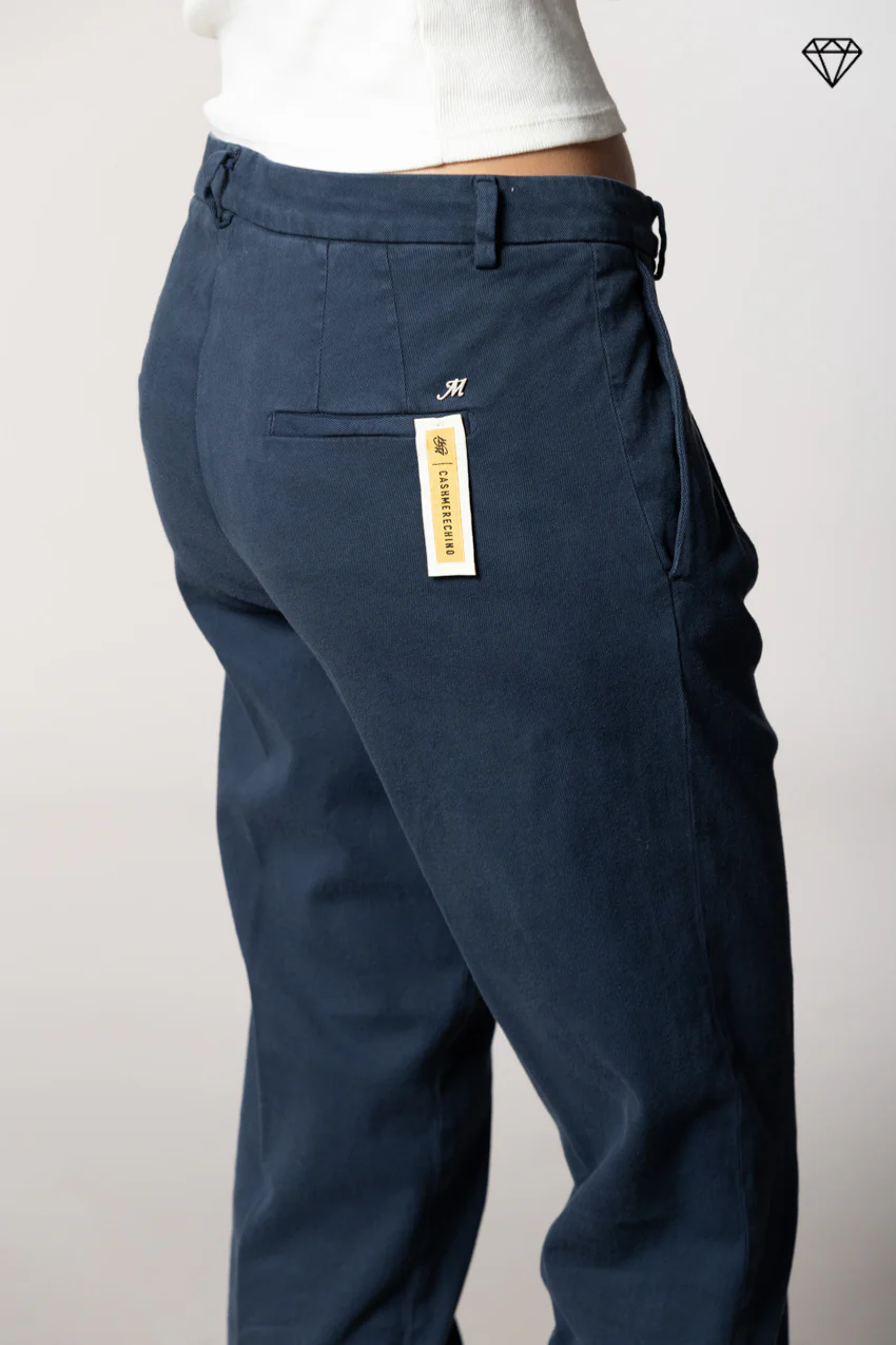 New York Carrot Pince pantalone chino donna in cotone cashmere carrot fit ① - Image 2