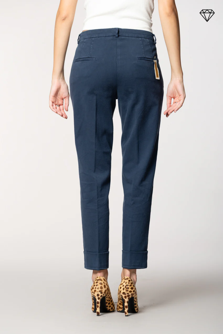 New York Carrot Pince pantalone chino donna in cotone cashmere carrot fit ① - Image 5
