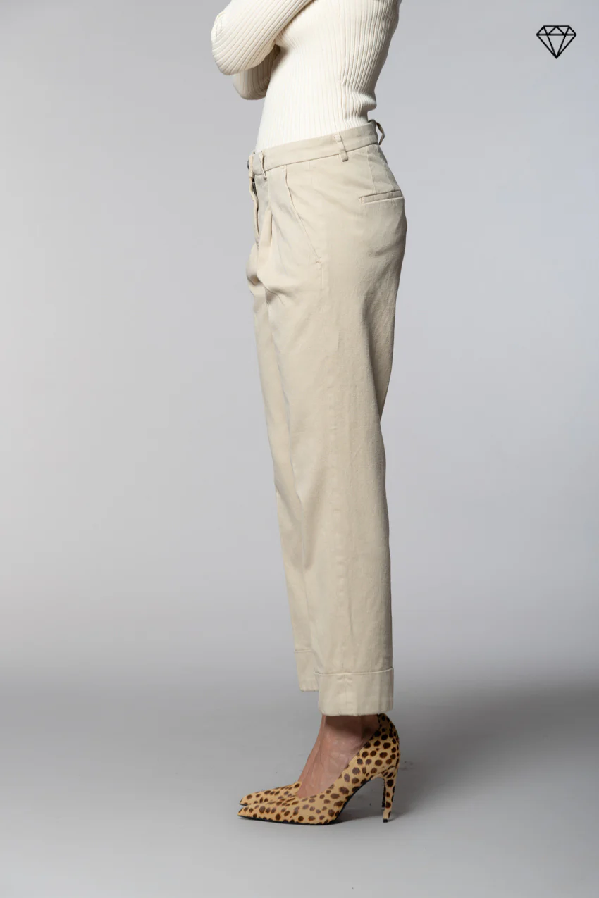 New York Carrot Pince pantalone chino donna in cotone cashmere carrot fit ① - Image 4