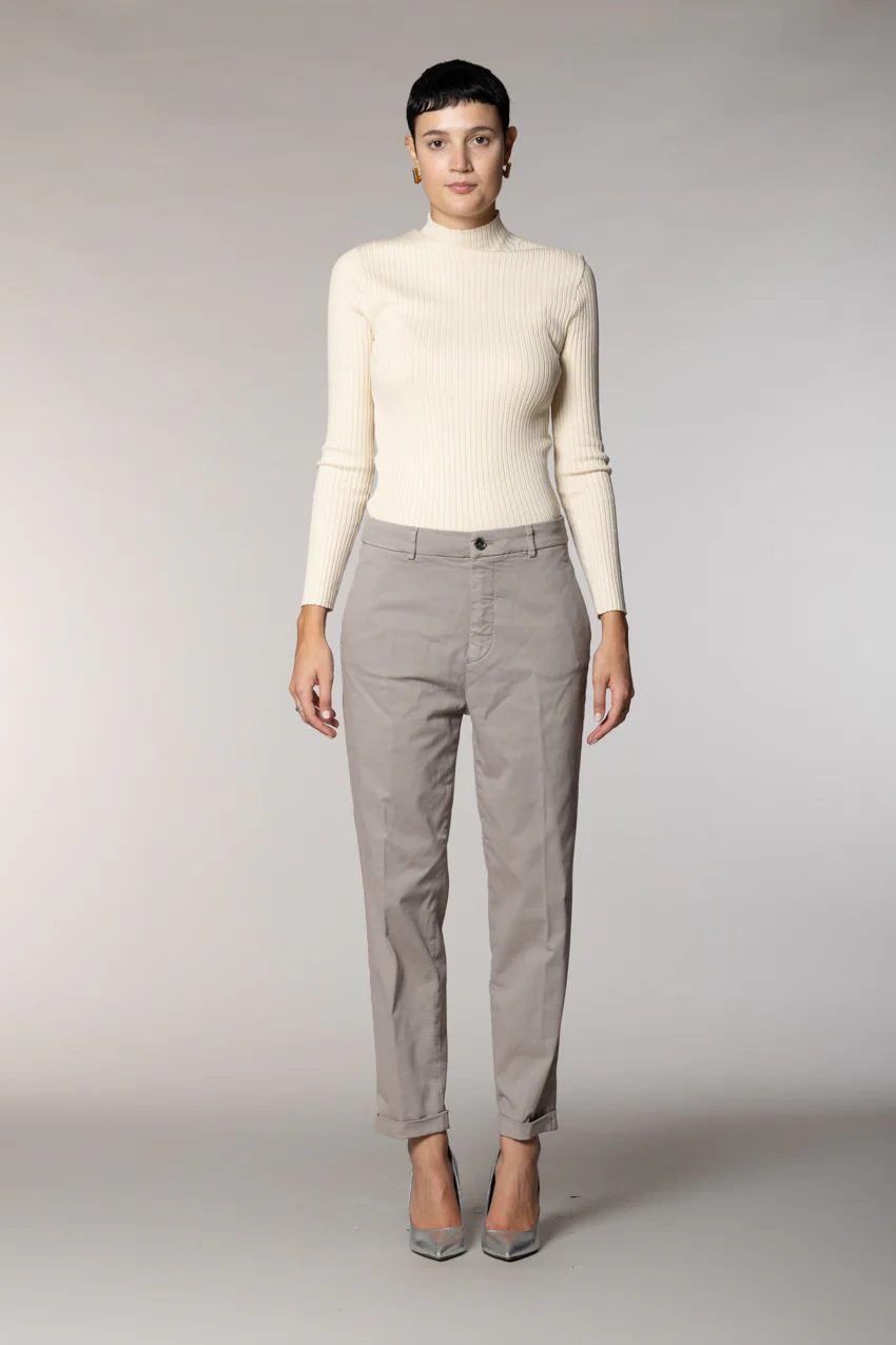 New York Cozy pantalone chino donna in gabardina carrot  fit - Image 6