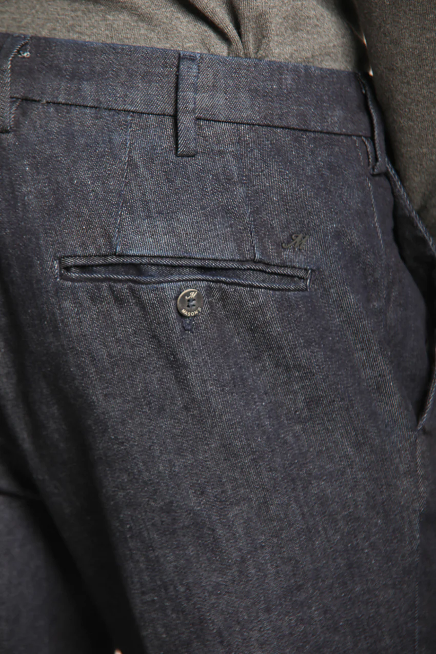 New York pantalone chino uomo in denim stretch regular fit - Image 3