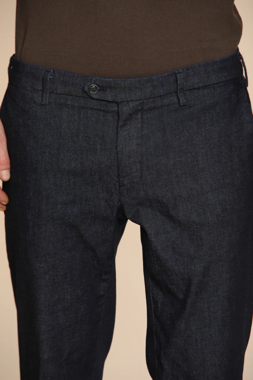 New York pantalone chino uomo in denim stretch regular fit - Image 4