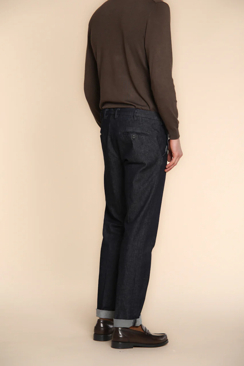 New York pantalone chino uomo in denim stretch regular fit - Image 8