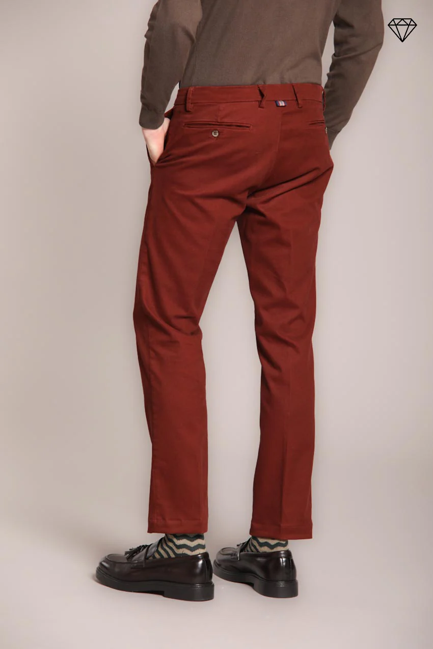 New York pantalone chino uomo in gabardina stretch regular fit ① - Image 3