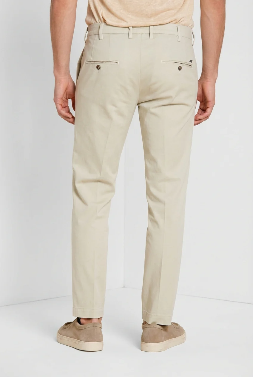 New York pantalone chino uomo in gabardina stretch regular fit ① - Image 3
