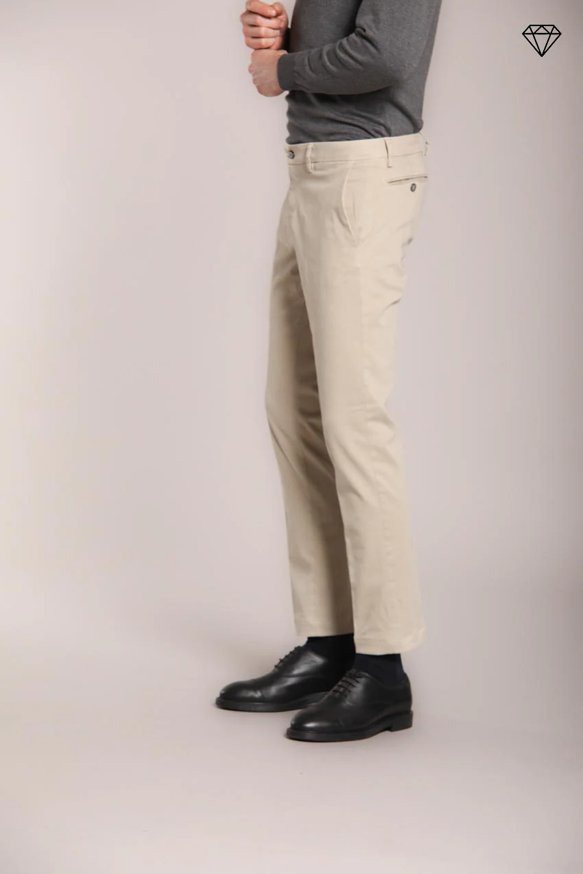 New York pantalone chino uomo in gabardina stretch regular fit ① - Image 3