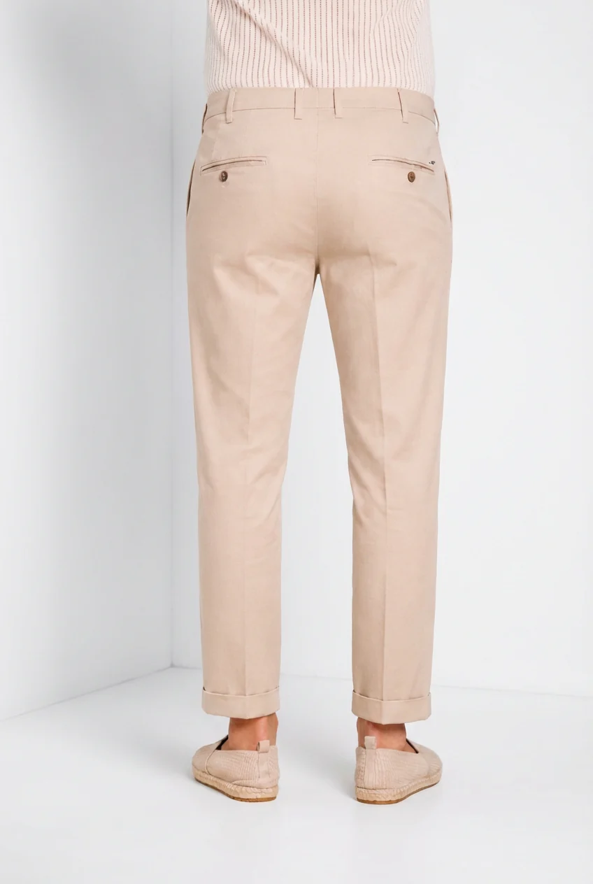 New York pantalone chino uomo in gabardina stretch regular fit ① - Image 3