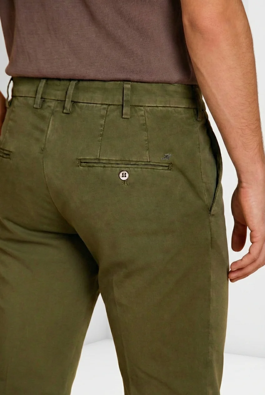 New York pantalone chino uomo in gabardina stretch regular fit ① - Image 3