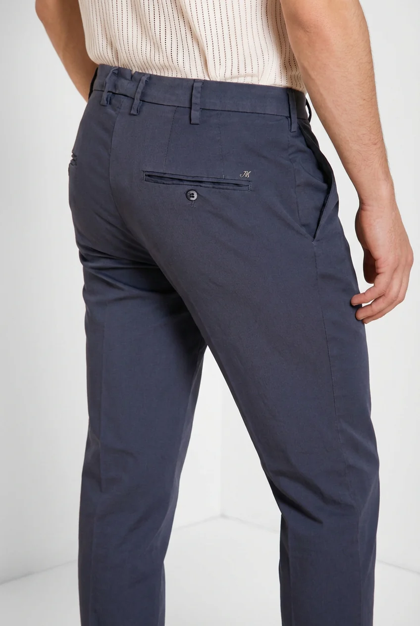 New York pantalone chino uomo in gabardina stretch regular fit ① - Image 3