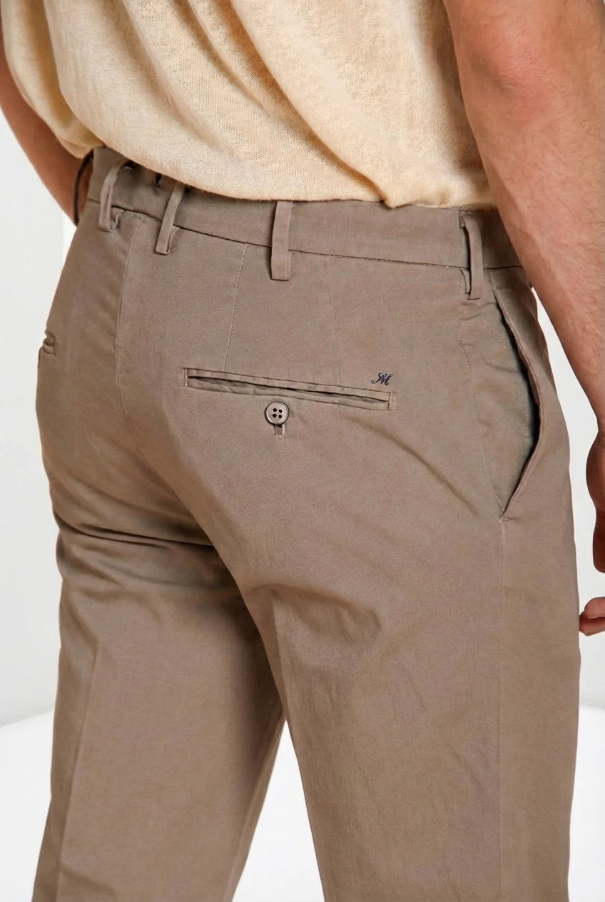 New York pantalone chino uomo in gabardina stretch regular fit ① - Image 2