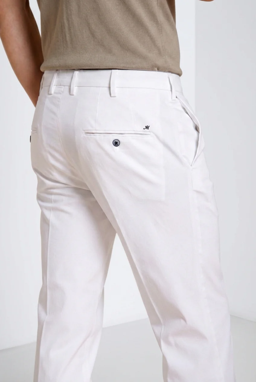 New York pantalone chino uomo in gabardina stretch regular fit ① - Image 3