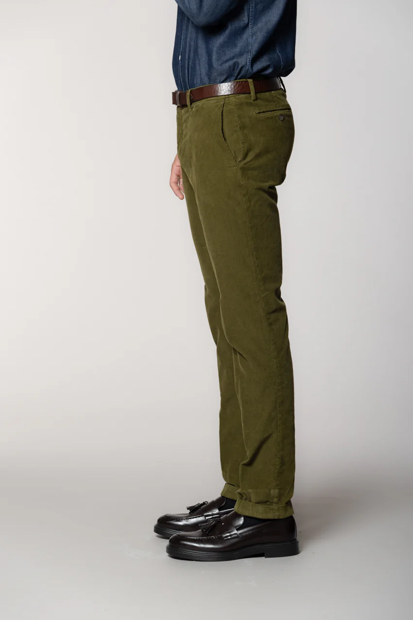 New York pantalone chino uomo in velluto 1000 righe regular fit - Image 4