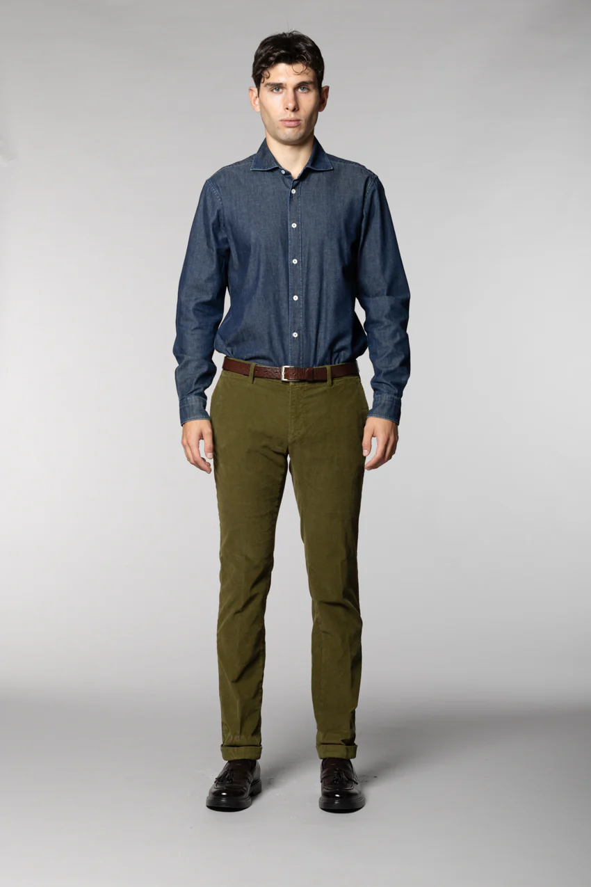 New York pantalone chino uomo in velluto 1000 righe regular fit - Image 6