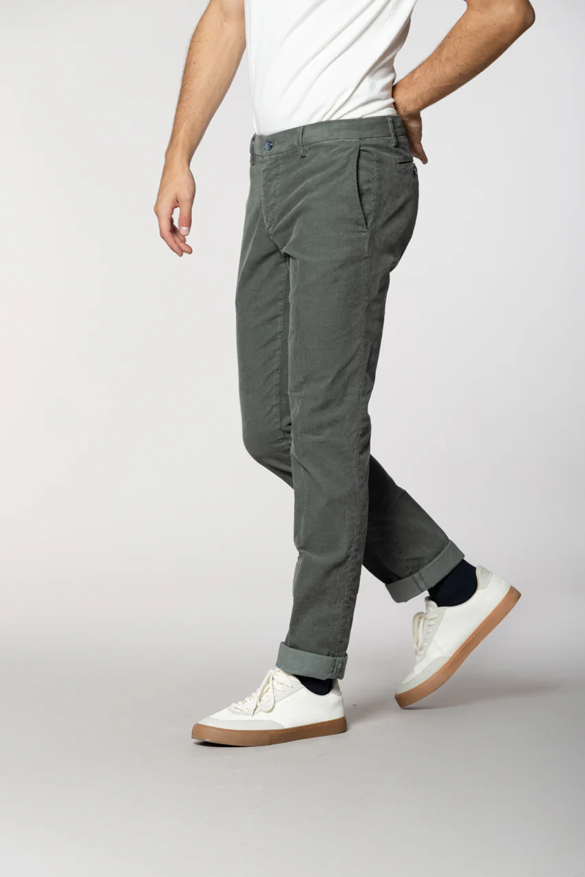 New York pantalone chino uomo in velluto 1000 righe regular fit - Image 3
