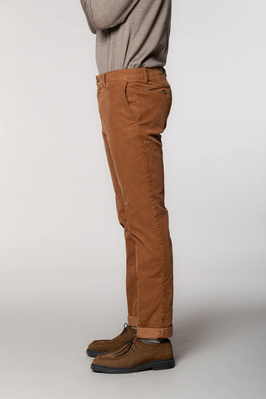 New York pantalone chino uomo in velluto 1000 righe regular fit - Image 4