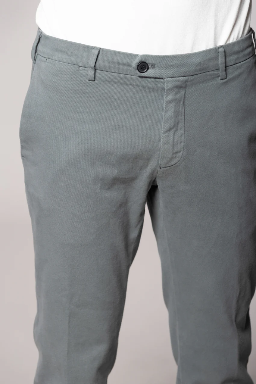 New York Sartoriale pantalone chino uomo sartoriale in cotone cashmere regular fit - Image 2