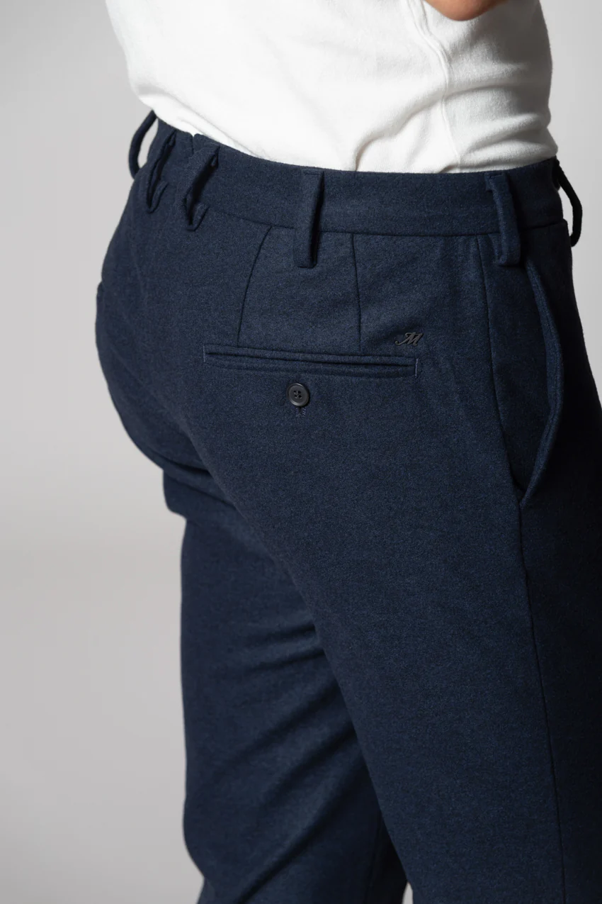 New York Sartoriale pantalone chino uomo sartoriale in jersey flanella regular fit - Image 2