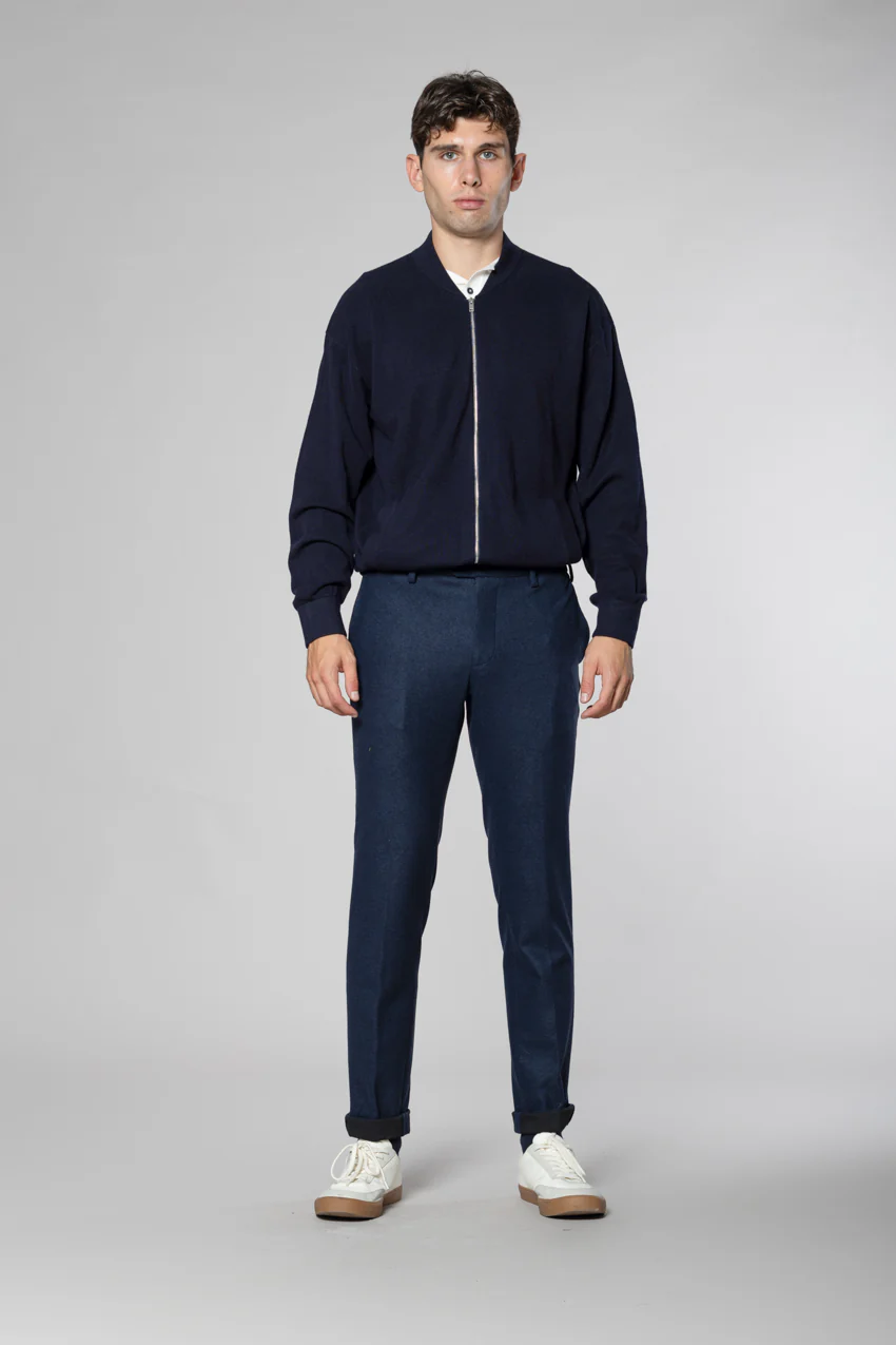 New York Sartoriale pantalone chino uomo sartoriale in jersey flanella regular fit - Image 7