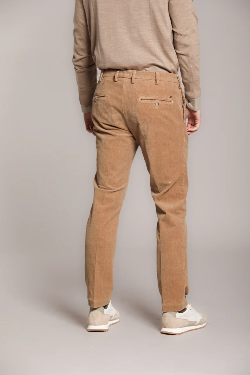 New York Sartoriale pantalone chino uomo sartoriale in velluto stampa galles regular fit - Image 4