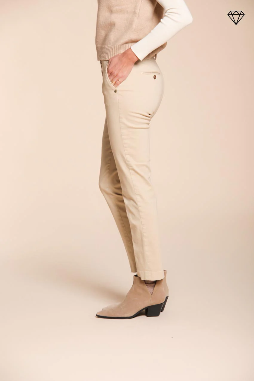 New York Slim pantalone chino donna in raso slim fit ① - Image 3
