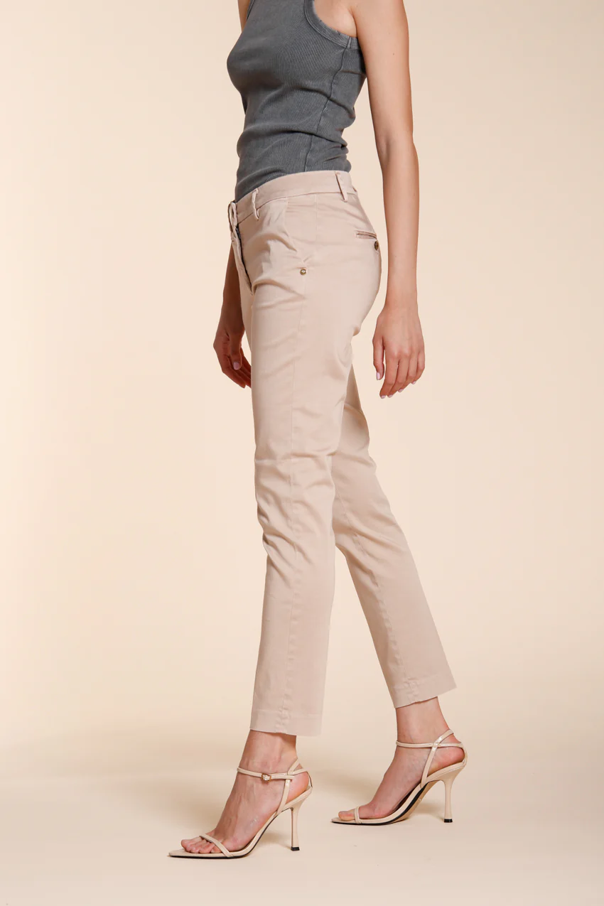New York Slim pantalone chino donna in raso stretch slim fit ① - Image 3