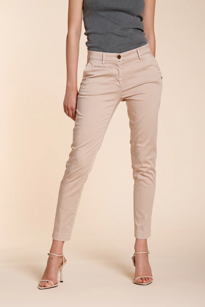 New York Slim pantalone chino donna in raso stretch slim fit ① - Image 5