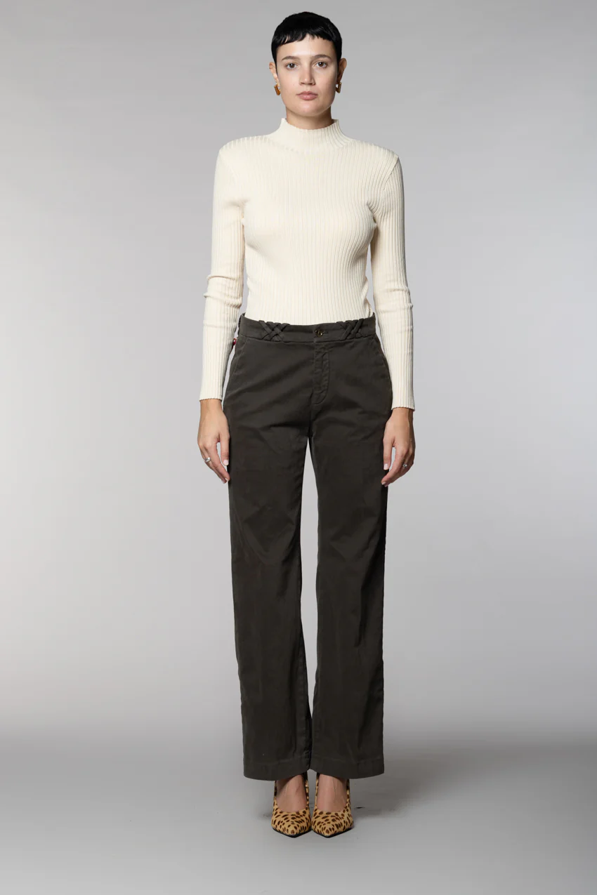 New York Straight pantalone chino donna in gabardina straight fit - Image 5