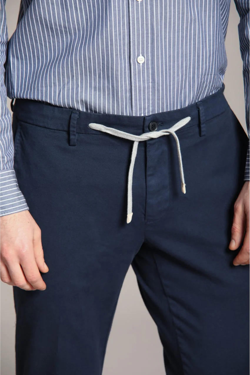 New York String pantalone chino jogger uomo in cotone cashmere regular fit - Image 2