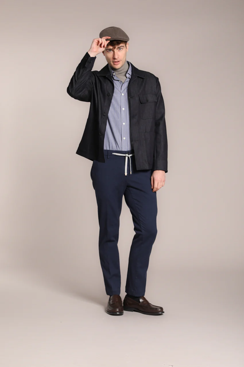 New York String pantalone chino jogger uomo in cotone cashmere regular fit - Image 4