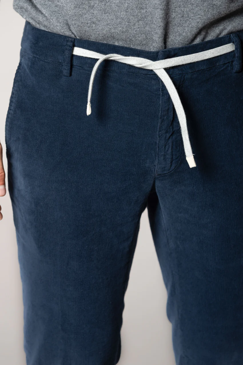 New York String pantalone chino jogger uomo in velluto 1500 righe regular fit - Image 2