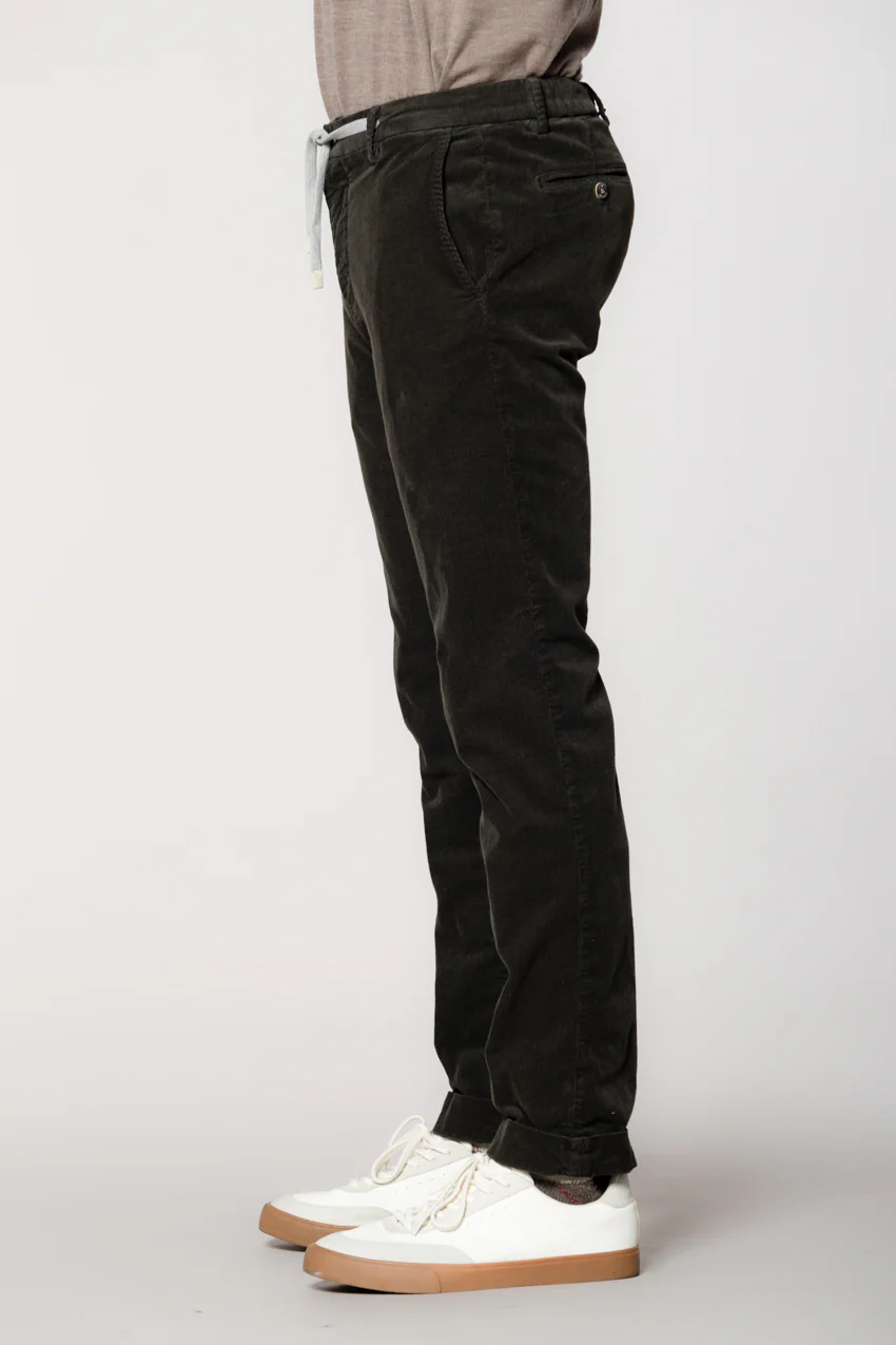 New York String pantalone chino jogger uomo in velluto 1500 righe regular fit - Image 4