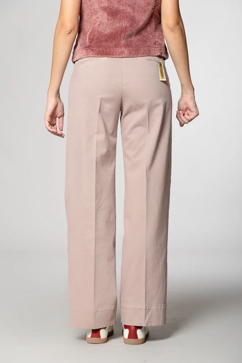 New York Studio pantalone chino donna in cotone lana wide leg - Image 5