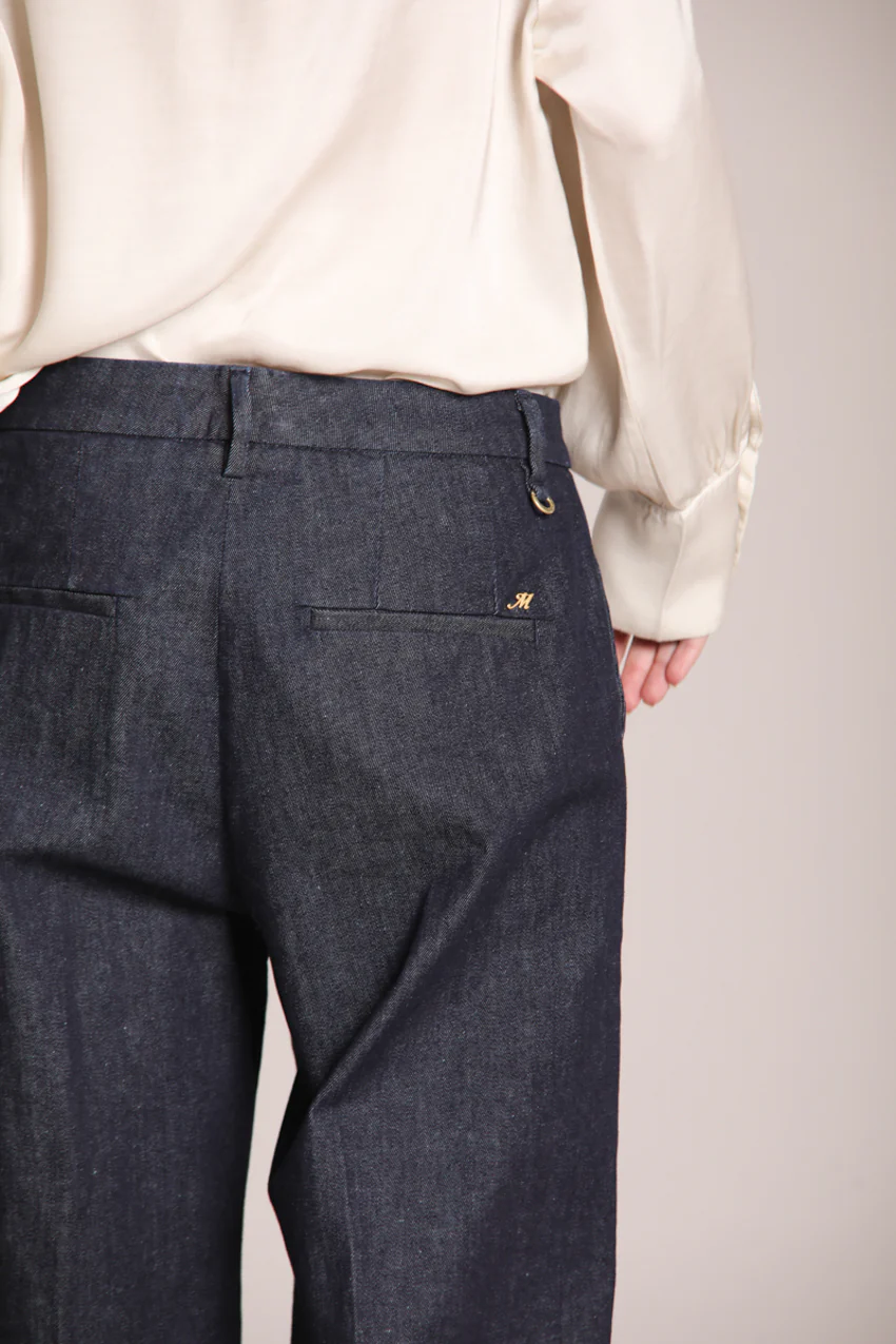 New York Studio pantalone chino donna in denim stretch wide leg - Image 3
