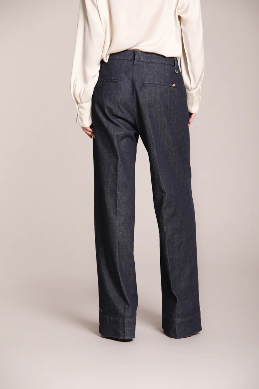 New York Studio pantalone chino donna in denim stretch wide leg - Image 5
