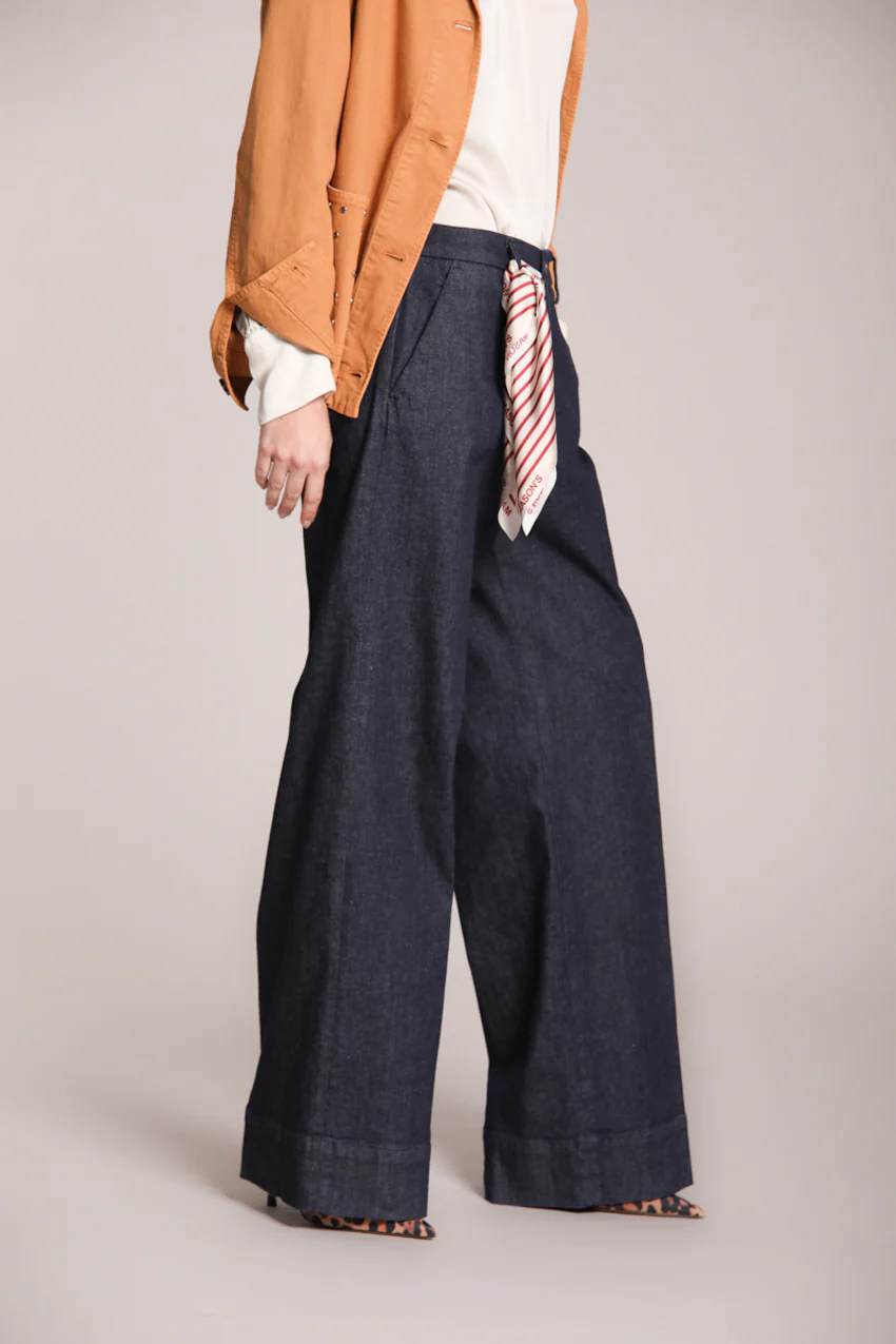 New York Studio pantalone chino donna in denim stretch wide leg - Image 6
